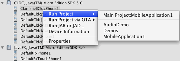 expanded Device Selector on Mac