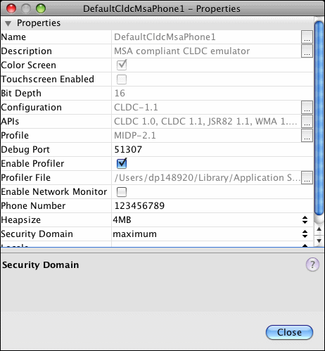 Enabling the profiler